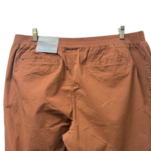 Style & Co. Embroidered Cropped Pants XXL Comfort Waist Pull On Ankle Capris - Picture 9 of 13